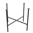 Dining table base, cross legs, cast iron and steel Ø 27 mm, 95 × 95 cm, height 74 cm