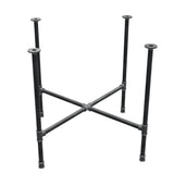 Dining table base, cross legs, cast iron and steel Ø 27 mm, 95 × 95 cm, height 74 cm