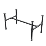 Coffee table base, H-frame, cast iron and steel Ø 34 mm, 102 × 56 cm, height 52 cm