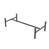 Coffee table base, H-frame, cast iron and steel Ø 34 mm, 132 × 66 cm, height 32 cm