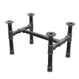 Coffee table base, H-frame, cast iron and steel Ø 34 mm, 52 × 36 cm, height 32 cm