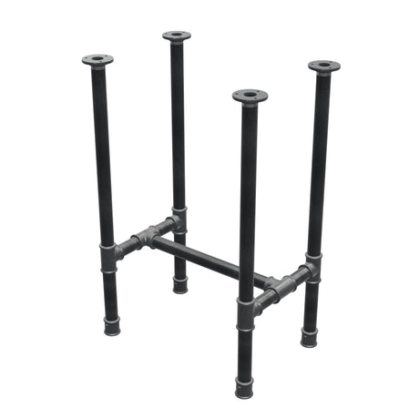Dining table base, H-frame, cast iron and steel Ø 34 mm, 52 × 36 cm, height 75 cm