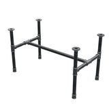 Coffee table base, H-frame, cast iron and steel Ø 34 mm, 92 × 52 cm, height 52 cm