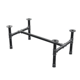 Coffee table base, H-frame, cast iron and steel Ø 42 mm, 106 × 61 cm, height 44 cm