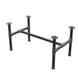 Coffee table base, H-frame, cast iron and steel Ø 42 mm, 106 × 61 cm, height 54 cm