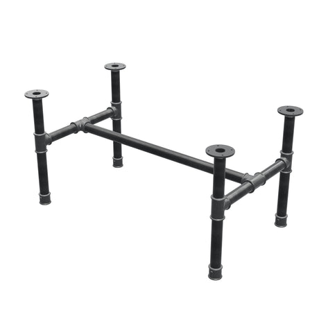 Coffee table base, H-frame, cast iron and steel Ø 42 mm, 106 × 61 cm, height 54 cm