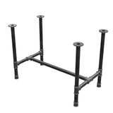 Dining table base, H-frame, cast iron and steel Ø 42 mm, 106 × 61 cm, height 74 cm