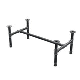 Coffee table base, H-frame, cast iron and steel Ø 42 mm, 116 × 61 cm, height 44 cm