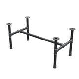 Coffee table base, H-frame, cast iron and steel Ø 42 mm, 116 × 61 cm, height 54 cm