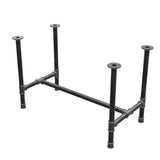 Dining table base, H-frame, cast iron and steel Ø 42 mm, 116 × 61 cm, height 74 cm