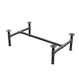 Coffee table base, H-frame, cast iron and steel Ø 42 mm, 116 × 71 cm, height 34 cm