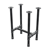 Dining table base, H-frame, cast iron and steel Ø 42 mm, 56 × 41 cm, height 74 cm