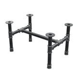 Coffee table base, H-frame, cast iron and steel Ø 42 mm, 76 × 51 cm, height 44 cm