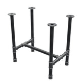Dining table base, H-frame, cast iron and steel Ø 42 mm, 76 × 51 cm, height 74 cm