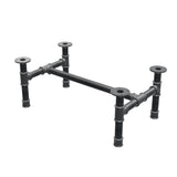 Coffee table base, H-frame, cast iron and steel Ø 42 mm, 86 × 51 cm, height 34 cm