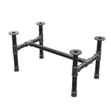 Coffee table base, H-frame, cast iron and steel Ø 42 mm, 86 × 51 cm, height 44 cm
