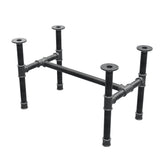 Coffee table base, H-frame, cast iron and steel Ø 42 mm, 86 × 51 cm, height 54 cm