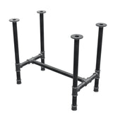 Dining table base, H-frame, cast iron and steel Ø 42 mm, 86 × 51 cm, height 74 cm