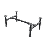 Coffee table base, H-frame, cast iron and steel Ø 42 mm, 96 × 57 cm, height 34 cm