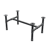Coffee table base, H-frame, cast iron and steel Ø 42 mm, 96 × 57 cm, height 44 cm