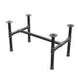 Coffee table base, H-frame, cast iron and steel Ø 42 mm, 96 × 57 cm, height 54 cm