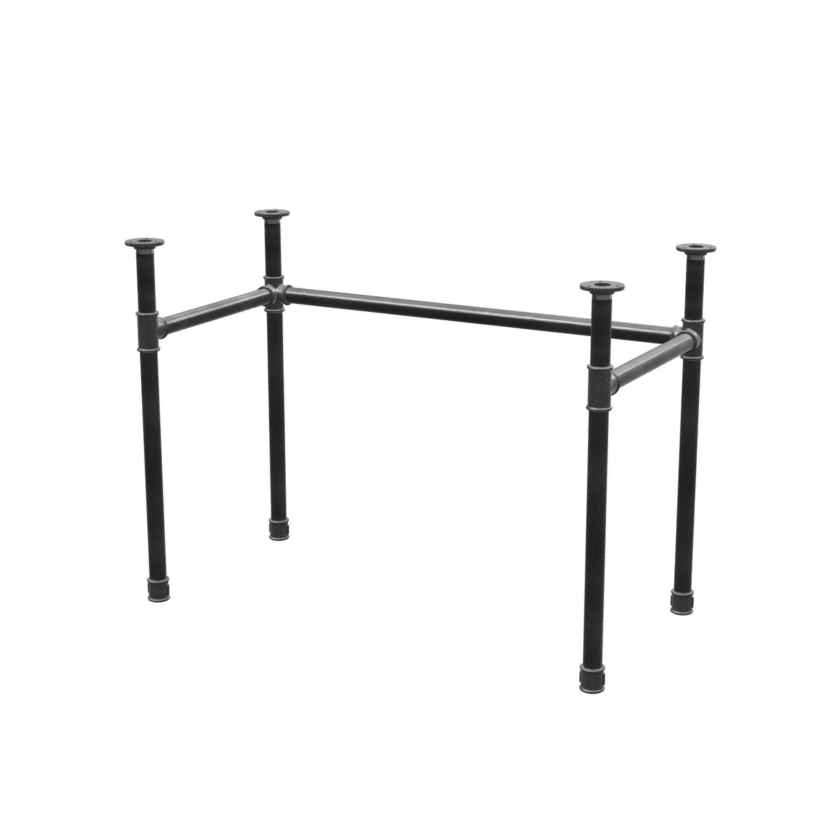 Desk base, U-frame, cast iron and steel Ø 34 mm, 102 × 52 cm, height 72 cm
