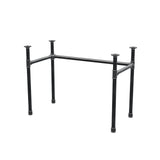 Desk base, U-frame, cast iron and steel Ø 34 mm, 102 × 52 cm, height 72 cm