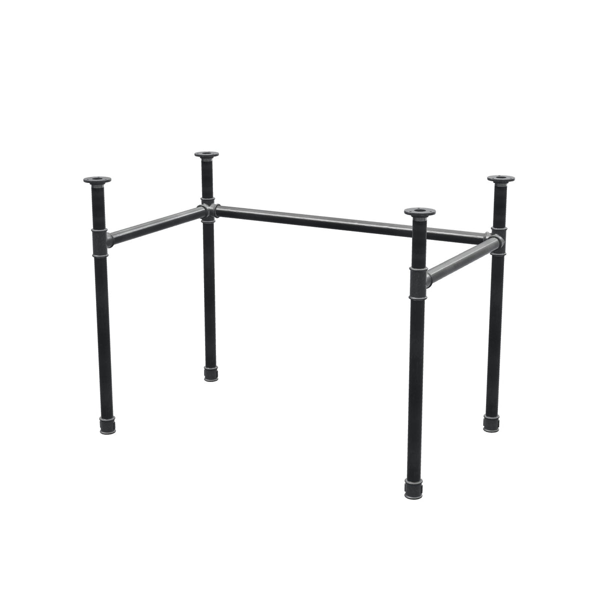 Desk base, U-frame, cast iron and steel Ø 34 mm, 102 × 62 cm, height 72 cm