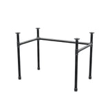Desk base, U-frame, cast iron and steel Ø 34 mm, 102 × 62 cm, height 72 cm
