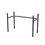 Desk base, U-frame, cast iron and steel Ø 34 mm, 112 × 52 cm, height 72 cm