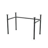 Desk base, U-frame, cast iron and steel Ø 34 mm, 112 × 62 cm, height 72 cm
