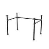 Desk base, U-frame, cast iron and steel Ø 34 mm, 112 × 72 cm, height 72 cm