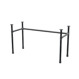 Desk base, U-frame, cast iron and steel Ø 34 mm, 132 × 52 cm, height 72 cm
