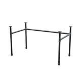 Desk base, U-frame, cast iron and steel Ø 34 mm, 132 × 72 cm, height 72 cm