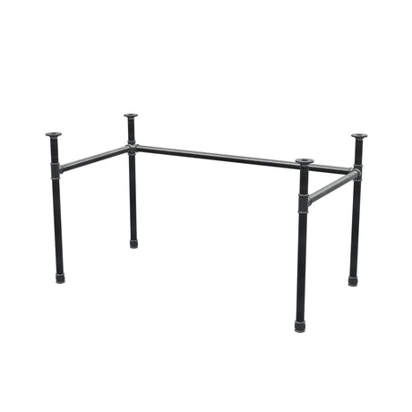 Desk base, U-frame, cast iron and steel Ø 34 mm, 132 × 72 cm, height 72 cm