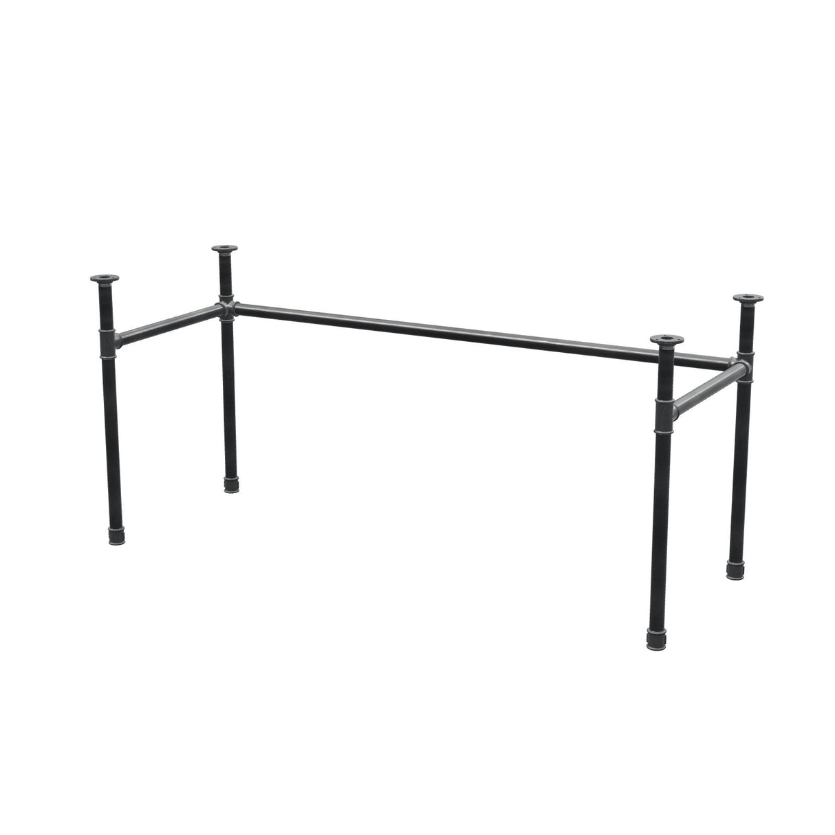 Desk base, U-frame, cast iron and steel Ø 34 mm, 162 × 62 cm, height 72 cm