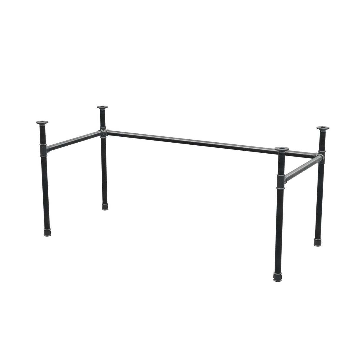 Desk base, U-frame, cast iron and steel Ø 34 mm, 162 × 72 cm, height 72 cm
