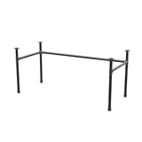 Desk base, U-frame, cast iron and steel Ø 34 mm, 162 × 72 cm, height 72 cm