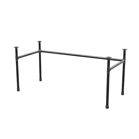 Desk base, U-frame, cast iron and steel Ø 34 mm, 162 × 72 cm, height 72 cm