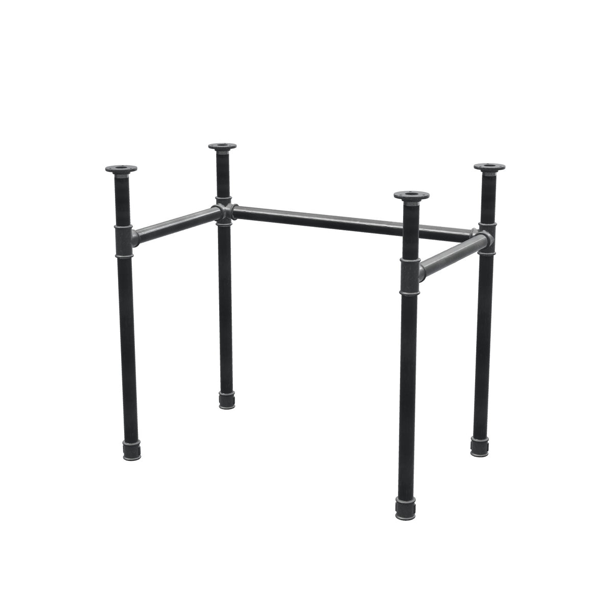 Desk base, U-frame, cast iron and steel Ø 34 mm, 82 × 52 cm, height 72 cm