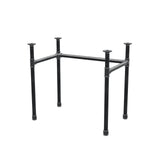 Desk base, U-frame, cast iron and steel Ø 34 mm, 82 × 52 cm, height 72 cm
