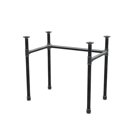 Desk base, U-frame, cast iron and steel Ø 34 mm, 82 × 52 cm, height 72 cm