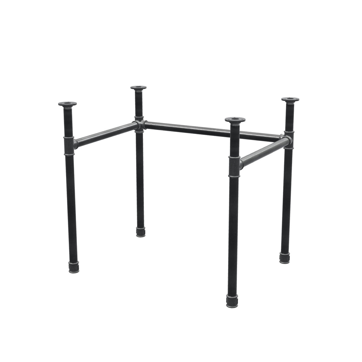 Desk base, U-frame, cast iron and steel Ø 34 mm, 82 × 62 cm, height 72 cm