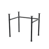 Desk base, U-frame, cast iron and steel Ø 34 mm, 82 × 62 cm, height 72 cm
