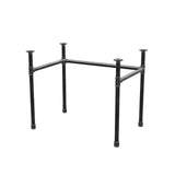 Desk base, U-frame, cast iron and steel Ø 34 mm, 92 × 62 cm, height 72 cm
