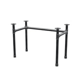 Desk base, U-frame, cast iron and steel Ø 42 mm, 106 × 56 cm, height 70 cm