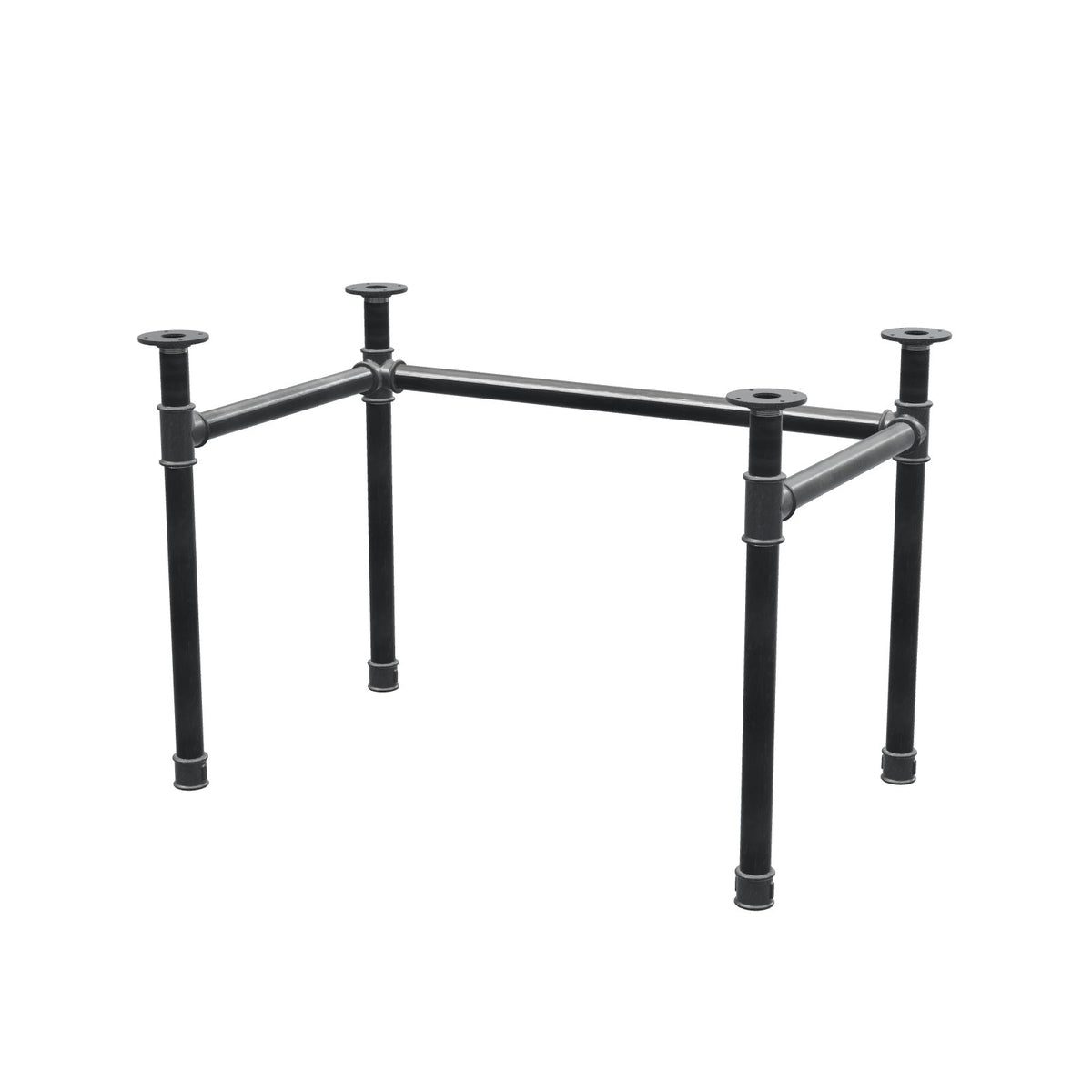 Desk base, U-frame, cast iron and steel Ø 42 mm, 106 × 66 cm, height 70 cm