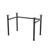 Desk base, U-frame, cast iron and steel Ø 42 mm, 106 × 66 cm, height 70 cm