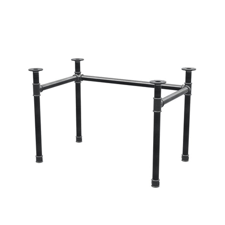 Desk base, U-frame, cast iron and steel Ø 42 mm, 106 × 66 cm, height 70 cm