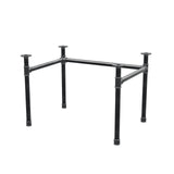 Desk base, U-frame, cast iron and steel Ø 42 mm, 106 × 76 cm, height 70 cm